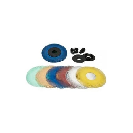 3M Scotch-Brite Radial Bristle Brush, 6 x 1/2 x 1 Ceramic 50 Grit 7100138347